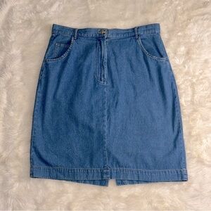Vintage BFA Classics Blue Denim Pencil Skirt